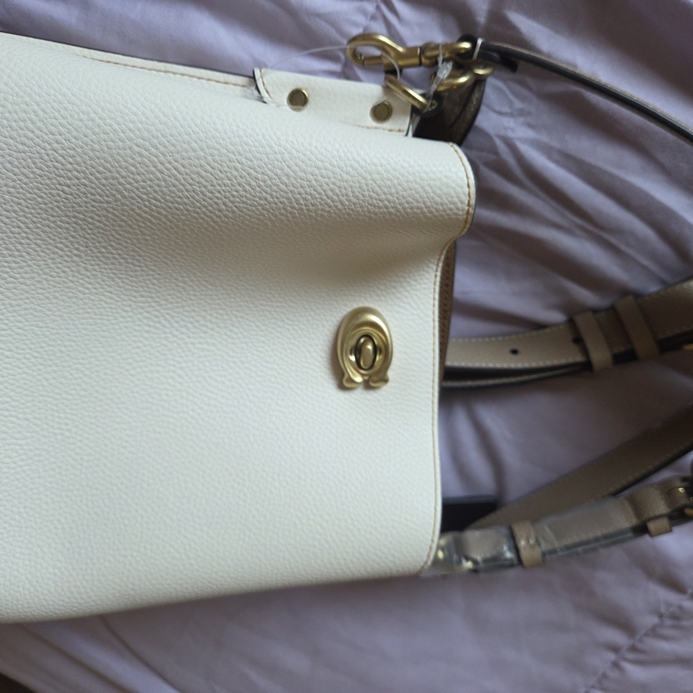 Coach Ivory Leather Shoulder Bag - Picture 2 of 2